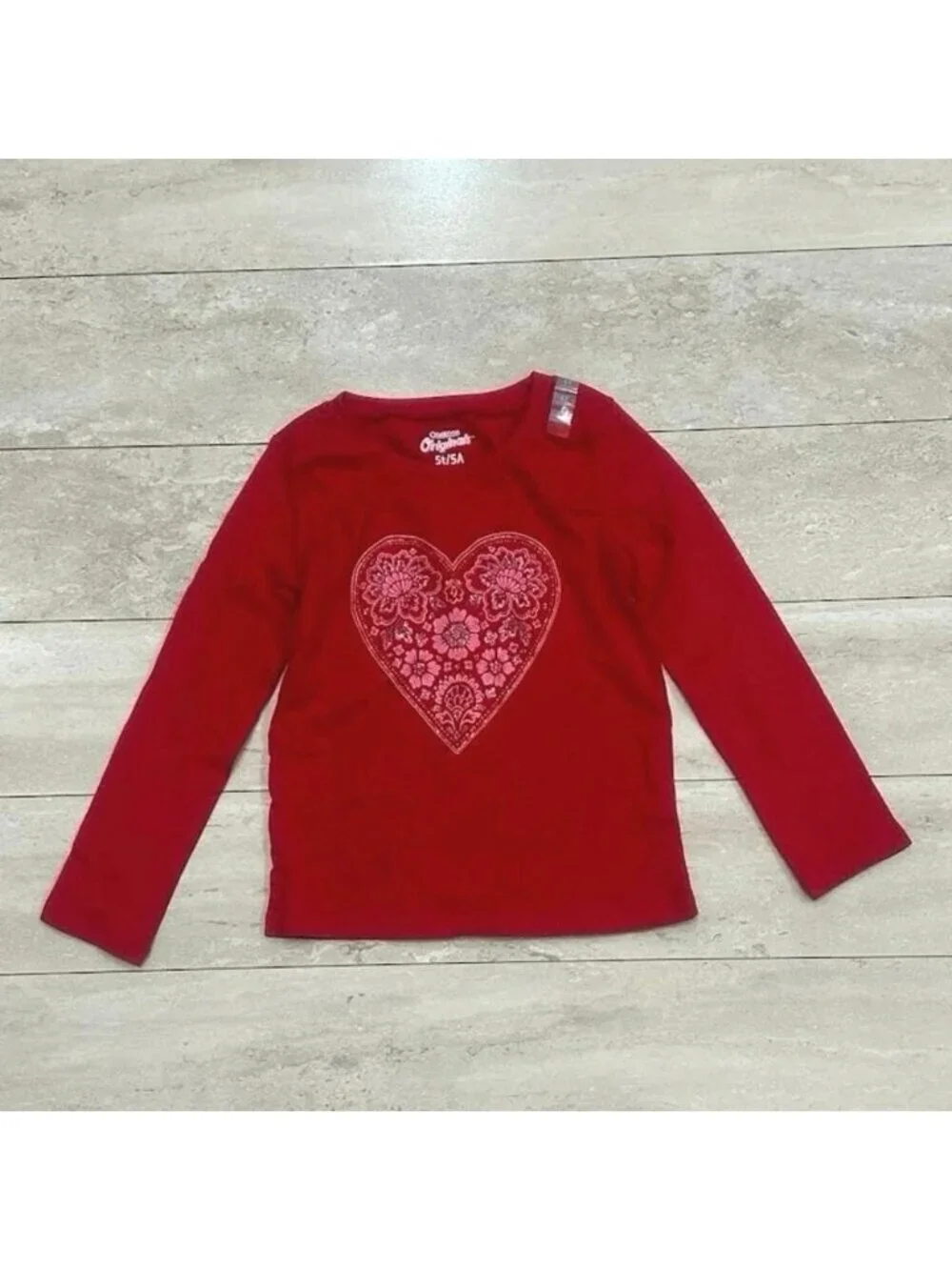 Osh Kosh Red Heart Long Sleeve 5T